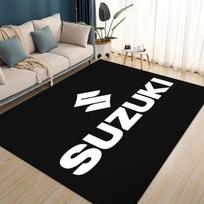 3D lenktyninio automobilio S-SUZUKI logotipas Motociklo kilimas kilimėlis svetainei miegamajam namų sofos dekoravimui, vaikų žaidimams neslystantis grindų kilimėlis 40x60cm( 15x23in )