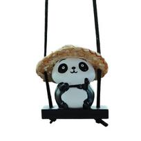 Automobilio panda pakabuko spalva atitinkančios sūpynės Geros detalės Spalvotas automobilio pakabinamas ornamentas gyvūnų veidrodėlis pakabinamas pakabukas automobilio salono priedai E gray