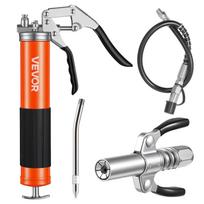 VEVOR Grease Gun, 8000 PSI, Pistol Grip Grease Gun Kit with 0.4 L Capacity, Includes 46 cm Flex Hose, Double Handle Grease Coupler 36.5 x 14 x 6.2 cm