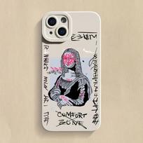 Graffiti Great Art Aesthetic David Mona Lisa Soft Phone Case For iPhone 15 14 13 12 11 16 Pro Max XR X XS 7 8 15 Plus SE Cover For iPhone 13 gray