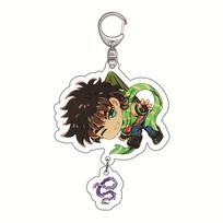JOJO Bizarre Adventure Giorno Bruno Double Sided Acrylic Keychain Anime Creative Attachment Pendant Present designed for Fans 5.5CM black
