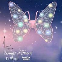 Šviečiantys drugelio sparnai vaikams - Žavingas pasakų žaislas Sound Electric Light Butterfly Wings gray