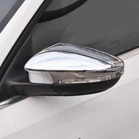 ABS Chrome For JETTA MK6 2015 2016 2017 2018 Car rearview mirror block rain eyebrow Cover Trim Car Styling Accessories 2pcs gray