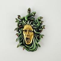 Medusa avatar snake hair snake head pattern Greek avatar antique resin wall carving home decoration pendant black