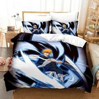 Anime Bleach Kurosaki Ichigo Patogus antklodės užvalkalas Pagalvės užvalkalas Lovos užvalkalų komplektas Vaikų miegamojo dekoracija Namų tekstilė 70x133cm black