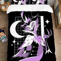 Quilt Cover Blitzo-Stolas Hell-Boss Multiple Sizes Duvet Covers Cartoon Bedding Comforter Sets Bed Decor Fun Home Decor Textile 140*200cm/55x79in Single/Twin 3pcs black