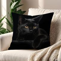 Mielos katės pagalvės užvalkalas Pagalvei Spausdinimui Sofos Dekoravimas Namams Automobiliui Kambariui Kavinukei Biurui Nordic Paprastumas 45cmx45cm(18x18Inch) black