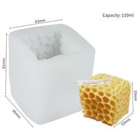 3D burbulinis kubas sojų vaško žvakių formelės pasidaryk pats silikoninis gipso dekoravimo žvakės pelėsių sojų aromato vaško muilo formos žvakių amatai A white