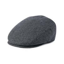 FEINION Men's Wool Blend Newsboy Cap 8 Panel Ivy Tweed Cabbie Flat Hat Irish Baker Boy Cap 58 gray