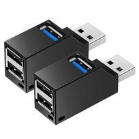 USB 3.0 HUB Adapter Extender Mini Splitter Box 3 prievadai asmeniniam nešiojamajam kompiuteriui Macbook Mobilusis telefonas Didelės spartos U disko skaitytuvas USB 3.0 juoda