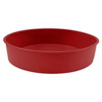 Daugkartinio naudojimo silikoninė torto forma Nelipni Naudinga lygių kraštų torto forma 10Inch tamsiai raudona spalva