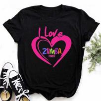 Zumba Drifit Marškinėliai Rainbow Fitness Black Print Marškinėliai Femme Vogue Laisvi medvilniniai moteriški marškinėliai Kokybė 3XL pink