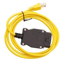 Enet OBD2 RJ45 kabelis, eterneto kabelis RJ45 eterneto jungties įrankiai prie OBDII sąsajų kabelinio automobilio diagnostikos kodavimas 1 yellow