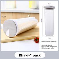Mixed Grain Hanging Noodles Household Food Grade Sealed Kitchen Noodle Storage Box 1PC chaki