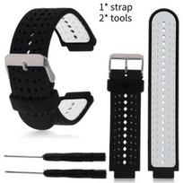 Garmin Forerunner 220 230 235 620 630 Silikoninis Laikrodžio Dirželis Minkšta Lanksti Juosta Black White gray