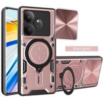 For Realme GT6 GT 6T Neo 6 Neo6 SE Case Slide Lens Protect Phone Case For Realme GT Neo6SE Armor Magnetic Holder Ring Back Cover Realme GT Neo6 SE 5G black