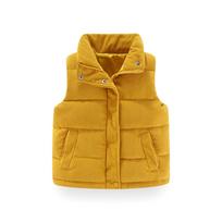 Kids Casual Padded Vest Warm Quilted Sleeveless Jacket for Boys and Girls 100 geltona