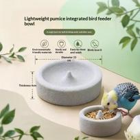 Small Pet Food Water Dual Feeder Textured Non Slip Base Anti-spill Lightweight Dish for Hamsters Small Rodents Cage Travel Use one size gray