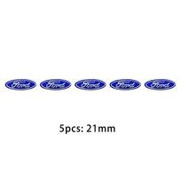 5/10 vnt. 21 mm automobilio nuotolinio valdymo rakto lipdukai Ford Ranger C-Max S-Max Focus MK3 Galaxy Mondeo Transit Tourneo priedams blue