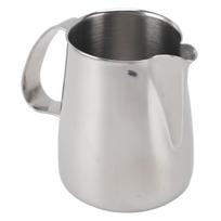 Milk Frothing Pitcher 304 Stainless Steel Dripless Spout Coffee Milk Frothing Cup Milk Steaming Pitcher for Home Coffee Type 1 gray