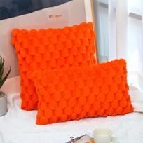 Aksominis snaigės pagalvės užvalkalas: Vienos spalvos pagalvėlė biurui, sofai, lovos šonui ir juosmeniui 1 vnt. 30*50cm (without core) oranžinė