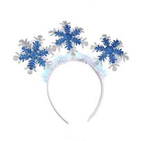 Snowflake Light up Headband Christmas Headwear Christmas Party Photo Props Christmas Party Headwear Cosplay Accessories 1 white