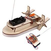 Pasidaryk pats valties modelis Mokslo žaislai Vaikams STEM Elektrinis mokomasis rinkinys 3D surenkamas medinės valties žaislas Mokslinių eksperimentų rinkinys
