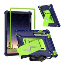 Dėklas Samsung Galaxy Tab S10FE 10.9'' S9FE S7 S8 S9 11 colių Šarvuotas atlenkiamas planšetinio kompiuterio dangtelis 3 viename Patvarus apsauginis Funda Tab S8 11inch green