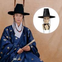1/2/3/4Pcs Stage Performance Hat Ming Dynasty Traditional Korean Flat Topper Hat Wide Brim