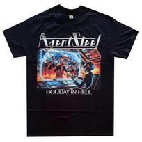 Agent Steel Holiday In Hell Tour Shirt S M L XL XXL T-shirt Official Band Tshirt L gray