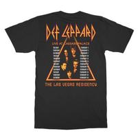 2026 Def Leppard At Caesars Palace  Residency T Shirt  Vintage Hard Rock Band Graphic Crew Neck Short Sleeve Streetwear Tops L brown