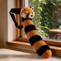 40CM Adjustable Simulation Tiger Leopard Red Panda Tail Halloween Party Band Cosplay Anime Exhibition Dress Up Accessories black