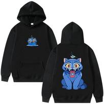 Kpop Demon Hunters Derpy Tiger Graphic Hoodie Men Women Trend Fleece Warm Sweatshirt Unisex Casual Oversized Pullover Tracksuit Female Male Clothing XXXL black