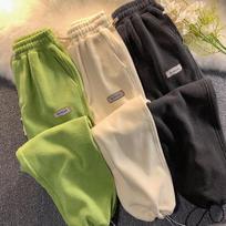 Moterų fliso kelnės: Šiltas, Velvetu sutirštintas, Laisvalaikio, Laisvų rankogalių rudeniui ir žiemai L mėlyna