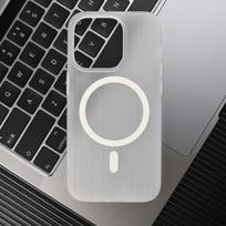 For VIVO iQOO 15 Case Frosted PC Luggage Stripe Slim For MagSafe Magnetic Transparent Phone Cover For VIVO iQOO 15 Shell Bumper vivo iQOO 15 balta