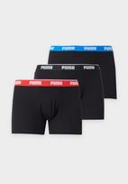PUMA Boxer trumpikės 'EVERYDAY' mėlyna / tamsiai oranžinė / juoda / balta