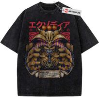 Anime Yu Gi Oh Slifer the Sky Dragon T-Shirt Men O Neck Cotton Washed T Shirts  Short Sleeve Tees Gift Tops Summer Tshirt L brown