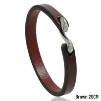 Men's European & American Retro Leather Punk Rock Bracelet black