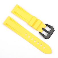 Silikoninis laikrodžio dirželis 20mm 22mm 24mm Vandeniui atsparus laikrodžio juosta Sidabrinė Juoda Sagtis Universalus Sportinis Apyrankės Pakeitimas Apyrankė 20mm yellow