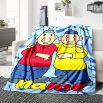Customiz Name Personality Pat and Mat Blanket Soft &Warm Sofa Office Bed Travel Lunch Break Blanket, Gift Suitable All Seasons 100cmx150cm