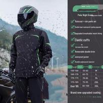Vyrų motociklininko lietaus kostiumas ir kelnės - Atskiras tipas, Atsparus audrai važiavimo aprangos komplektas XXXL (Height 180-185cm) white