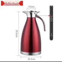 2L Didelės Talpos Vakuuminis Kavos Termosas – 304 Nerūdijantis Plienas, Daugiafunkcis, skirtas Viešbučiams ir Restoranams, Ideali Dovana Rudeniui ir Žiemai 2L Single-layer Non-insulated vyno raudonos spalvos