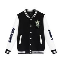 Five Nights At Freddy's Bomber Jacket Women Men Oversized Fashion Baseball Coat Jacket Streetwear Spring Autumn Bomber Outwear M white