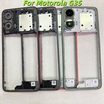 Middle Frame For Motorola Moto G35 Middle Frame Front Housing Bezel With Side Button With Free tools Replacement žalia
