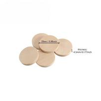 50pcs 1.5cm-5cm Round Discs Unfinished Slices Wooden Ornaments for DIY Decorations Laser Engraving Crafts School Education 50pcs beige