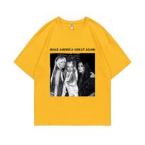 Make America Great Again Paris Hilton Britney Spears Lindsay Lohan Graphic T Shirts Men Women Y2k Aesthetic Oversized T-shirts XXXL yellow
