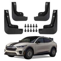 4PCS Mud Flaps for Ford Mustang MACH-E 2021-2025 Front Rear Mud Guards Splash Guards with Hardware Kit Car Accessories black