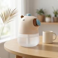 Capybara Soap Dispenser Water Resistant Touchless Foam Quick Foaming Washroom gray
