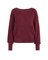 WE Fashion Megztinis burgundiško vyno spalva