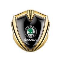 Car Sticker 1Pcs Car Metal Shield Logo Car Side Window Body Badge Stickers For Skoda Scala Karoq Kamiq Octavia 2 3 A7 Fabia Rapi gray